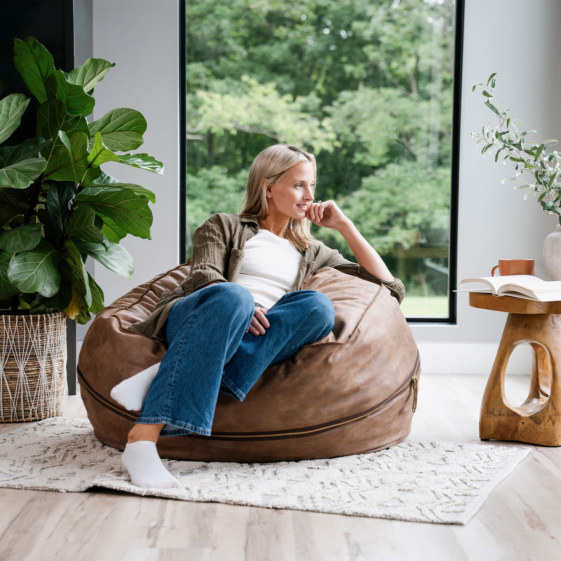 Fuf® 4Ft Foam Bean Bag - Image 125