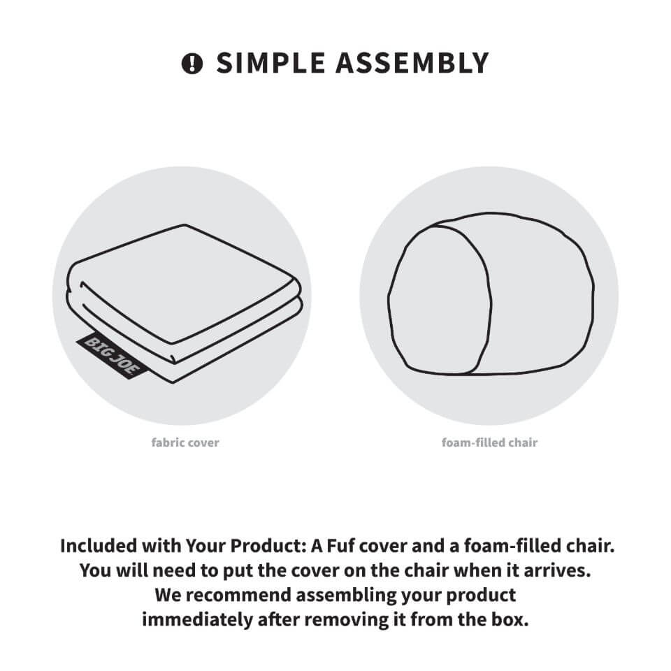 Fuf® 4Ft Foam Bean Bag - Image 14