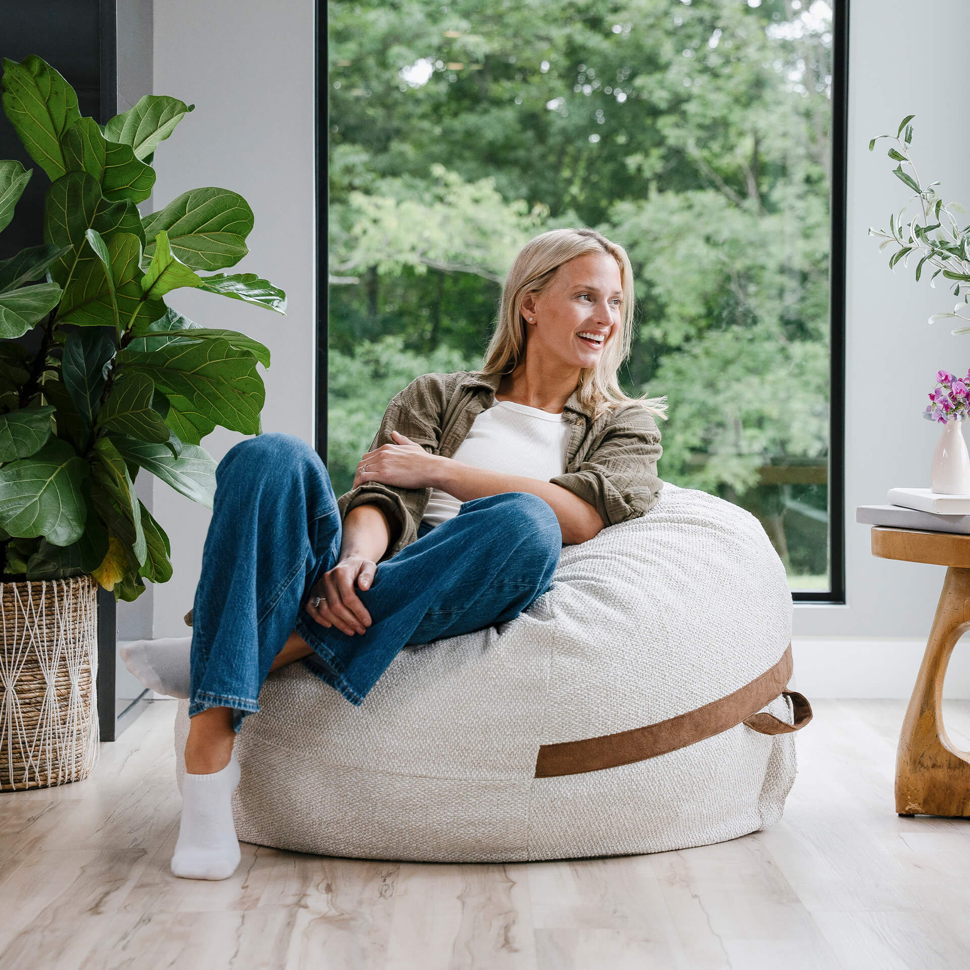 Fuf® 4Ft Foam Bean Bag - Image 144