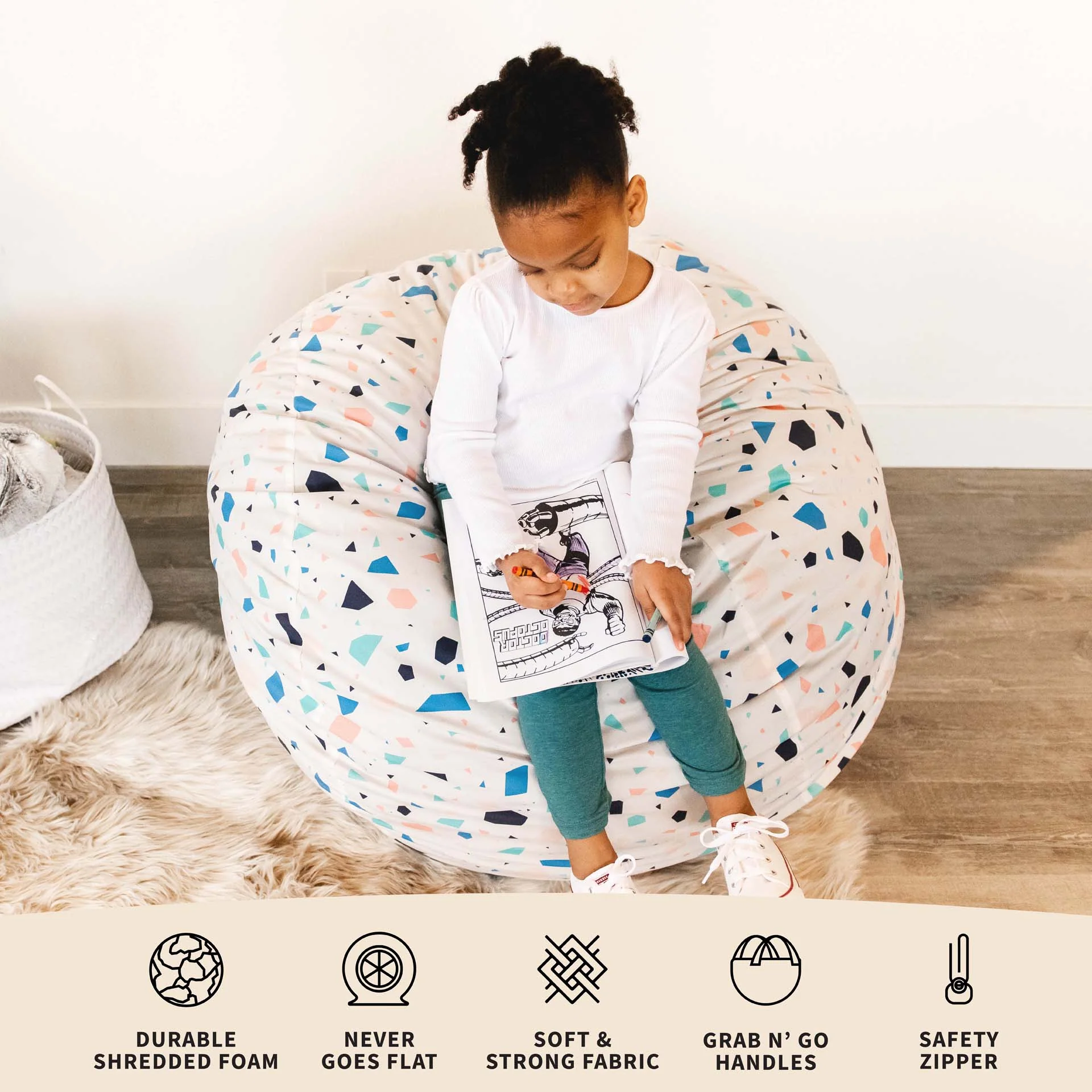 Fuf® 4Ft Foam Bean Bag - Image 17