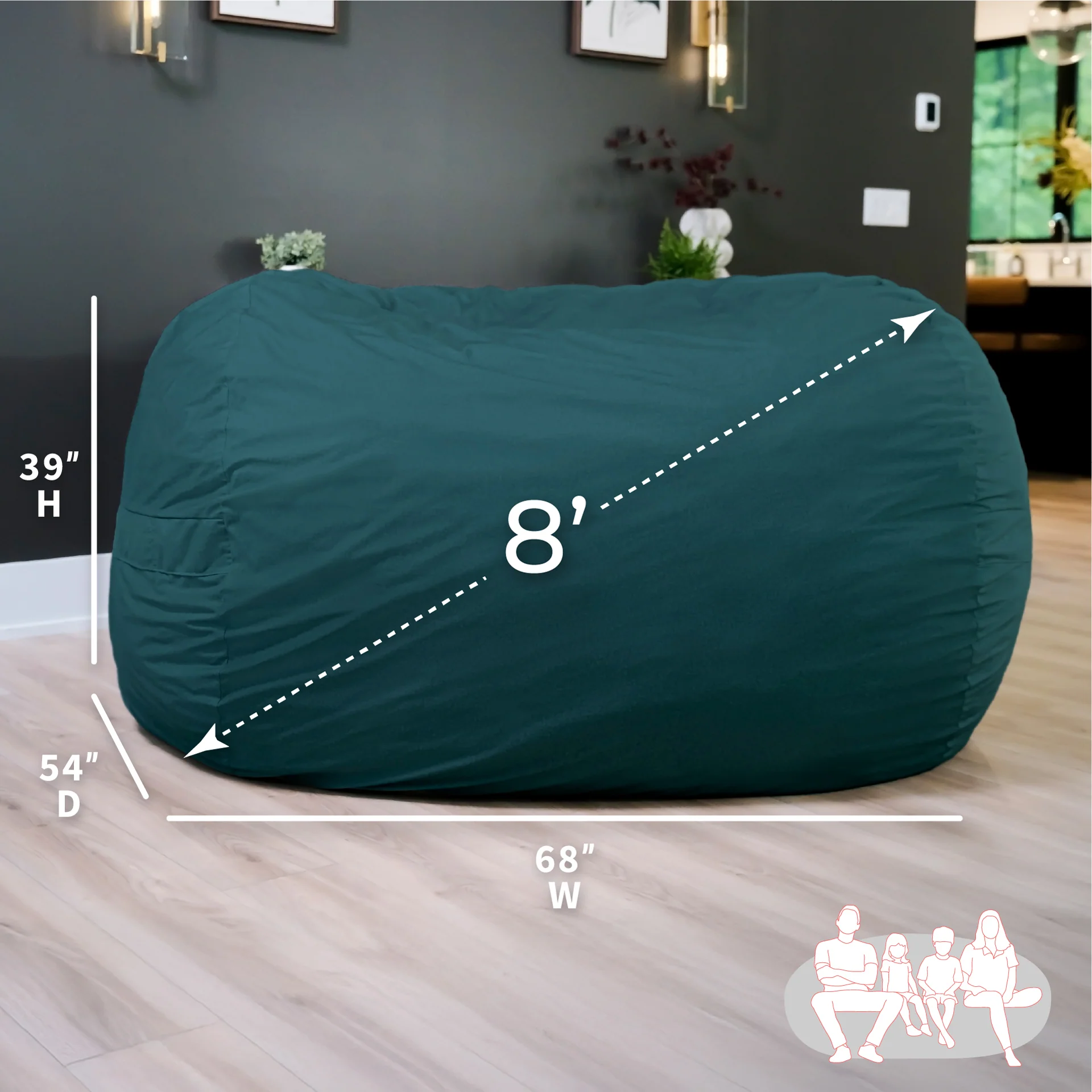 Fuf® 8Ft Giant Bean Bag - Image 190