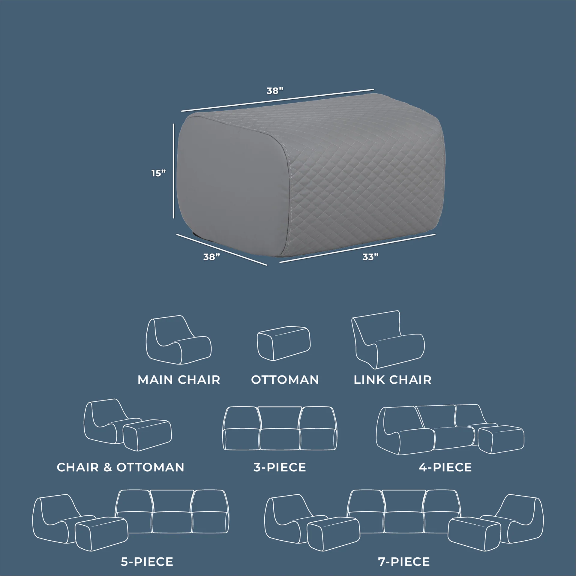 Solvana™ Outdoor Ottoman - Image 19