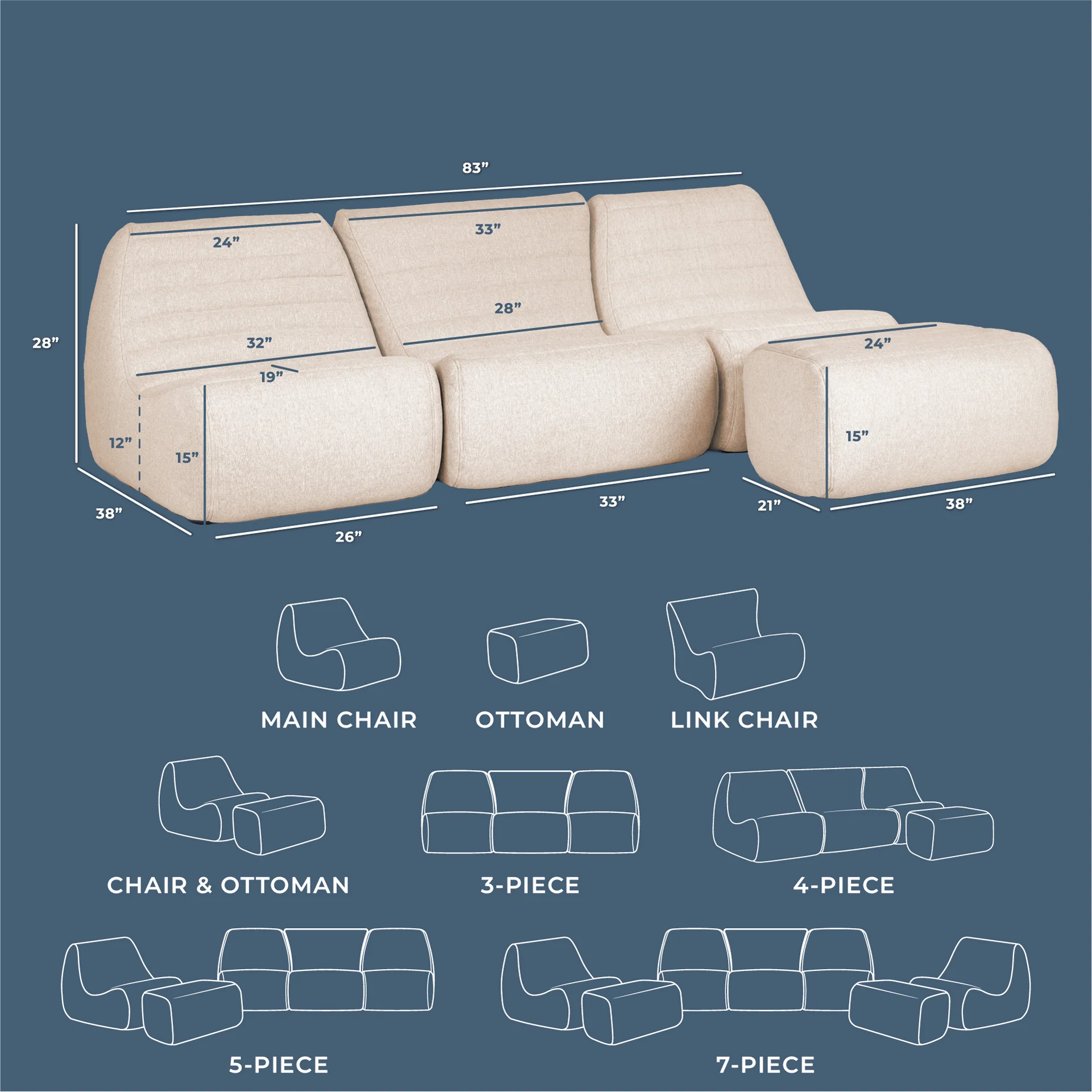 Solvana™ 4 Piece Outdoor Sectional - Image 7