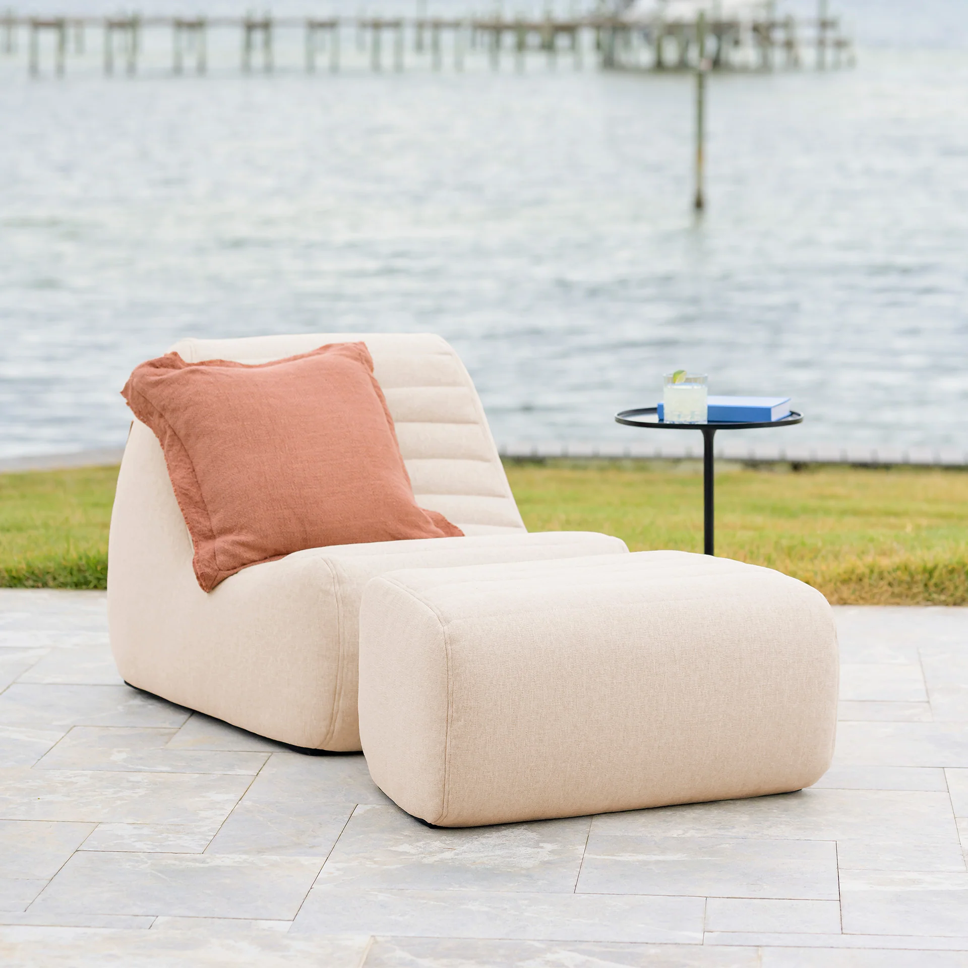 Solvana™ Outdoor Chair and Ottoman Set - Image 11
