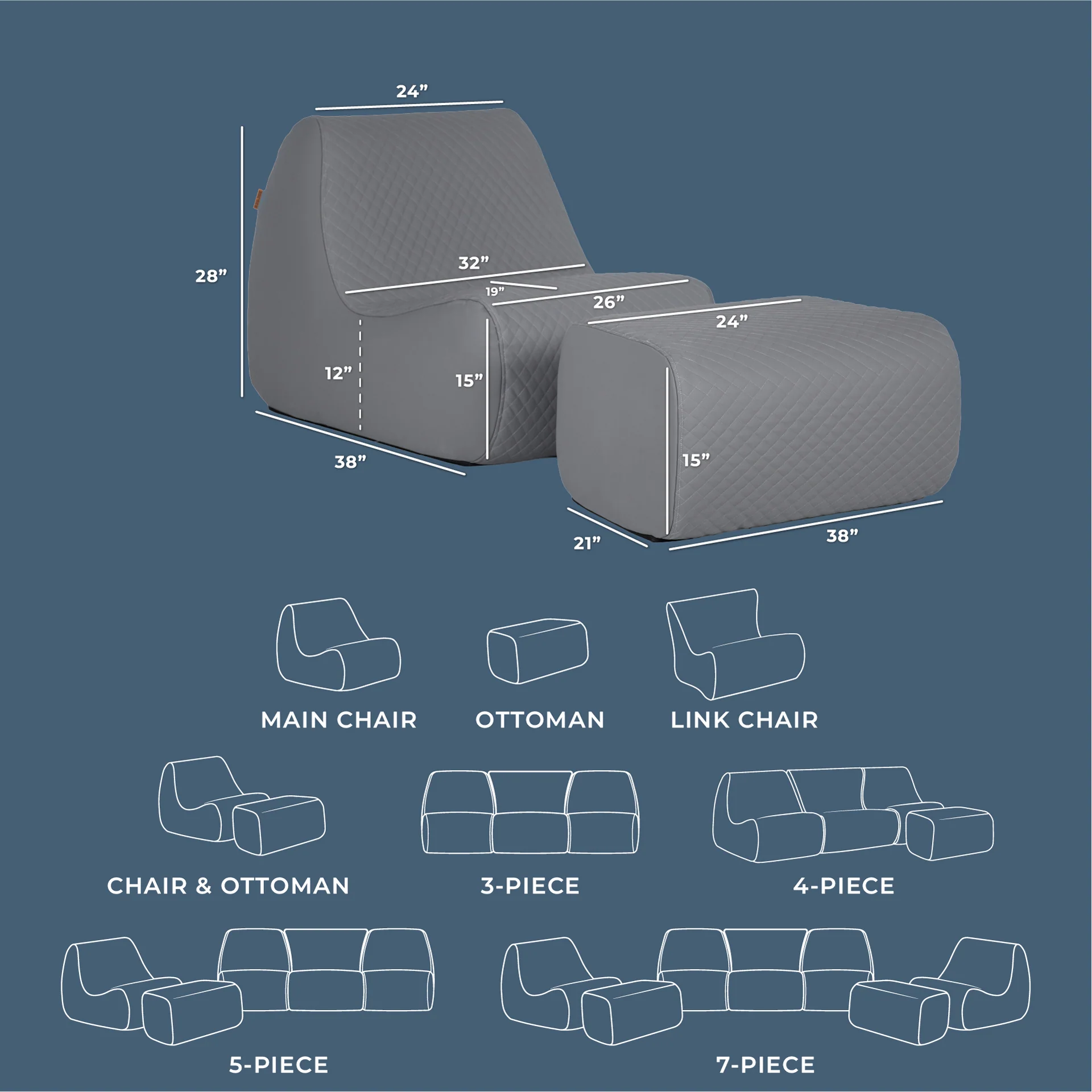 Solvana™ Outdoor Chair and Ottoman Set - Image 27