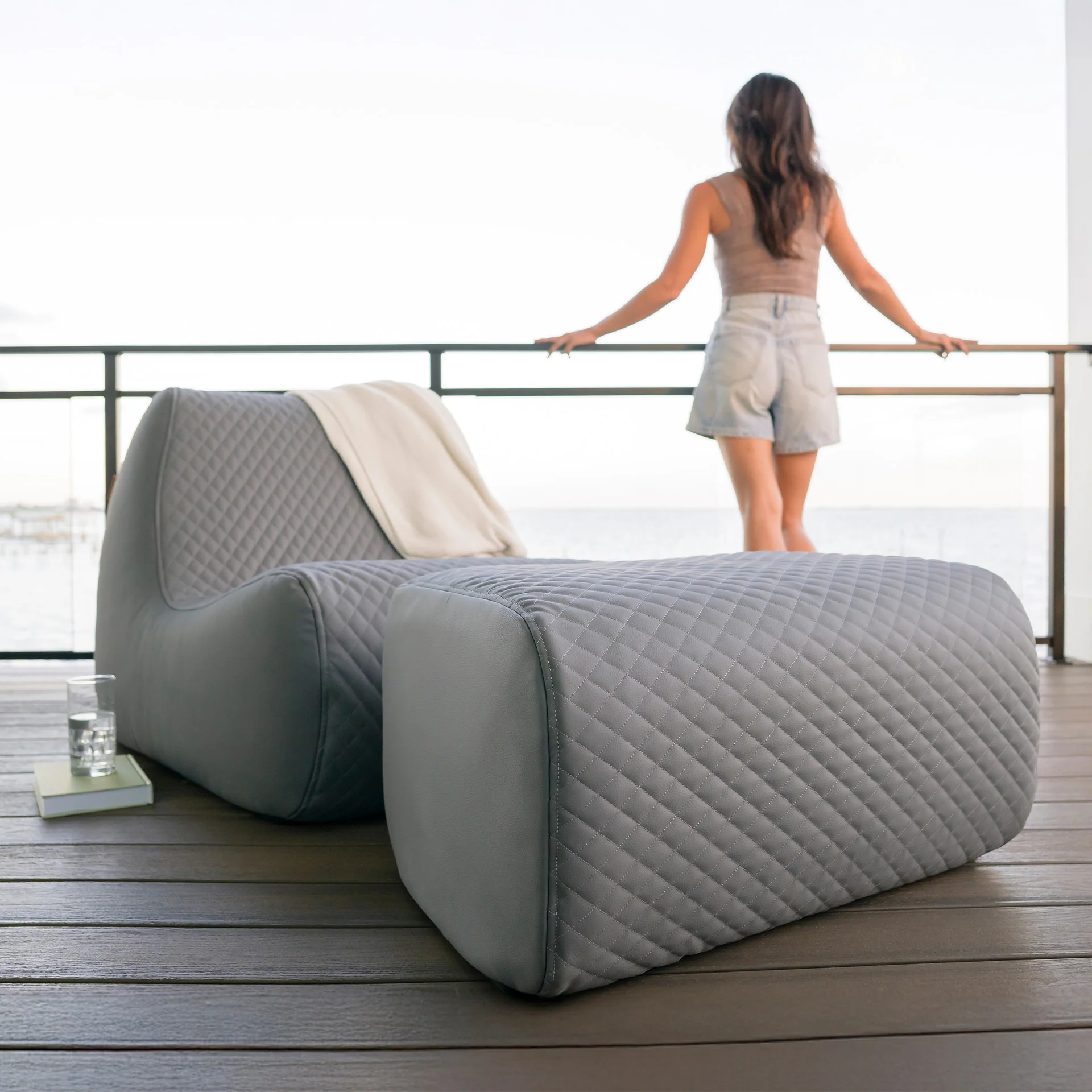 Solvana™ Outdoor Chair and Ottoman Set - Image 33