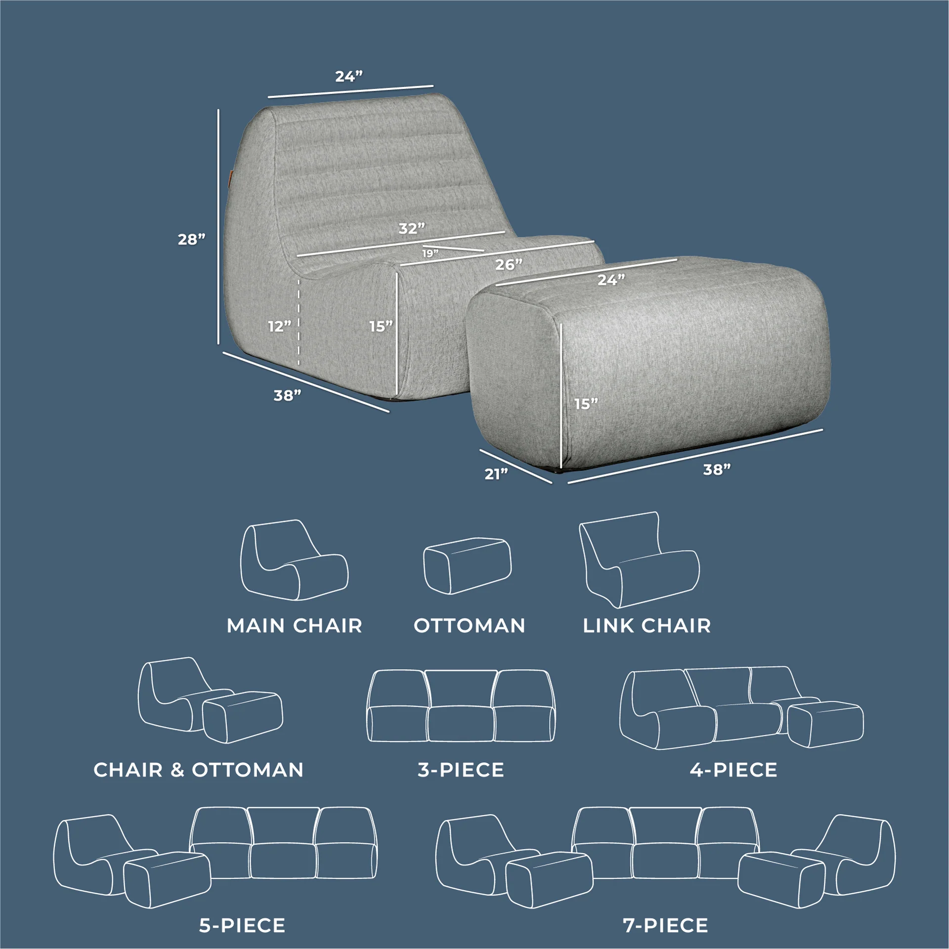 Solvana™ Outdoor Chair and Ottoman Set - Image 41