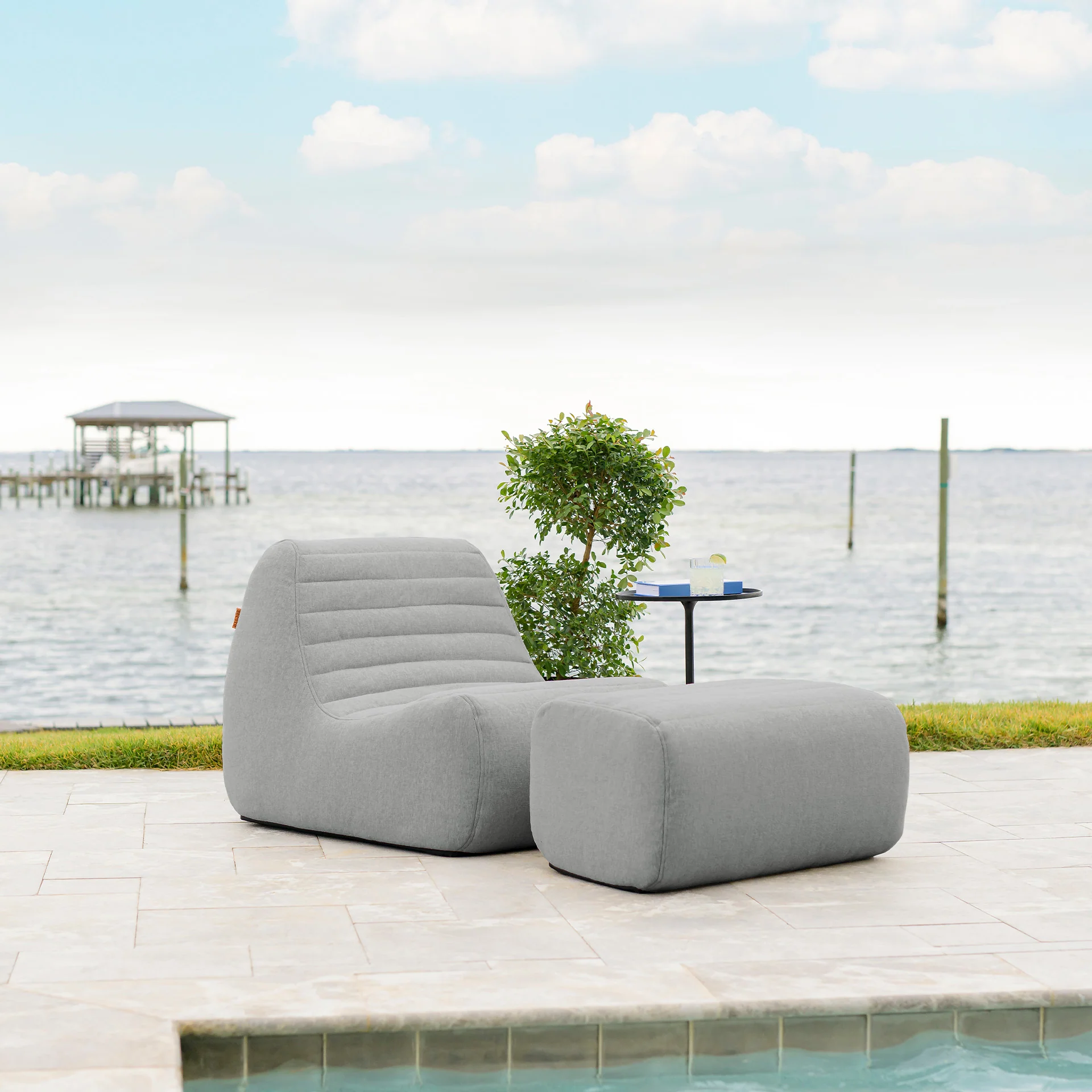 Solvana™ Outdoor Chair and Ottoman Set - Image 43