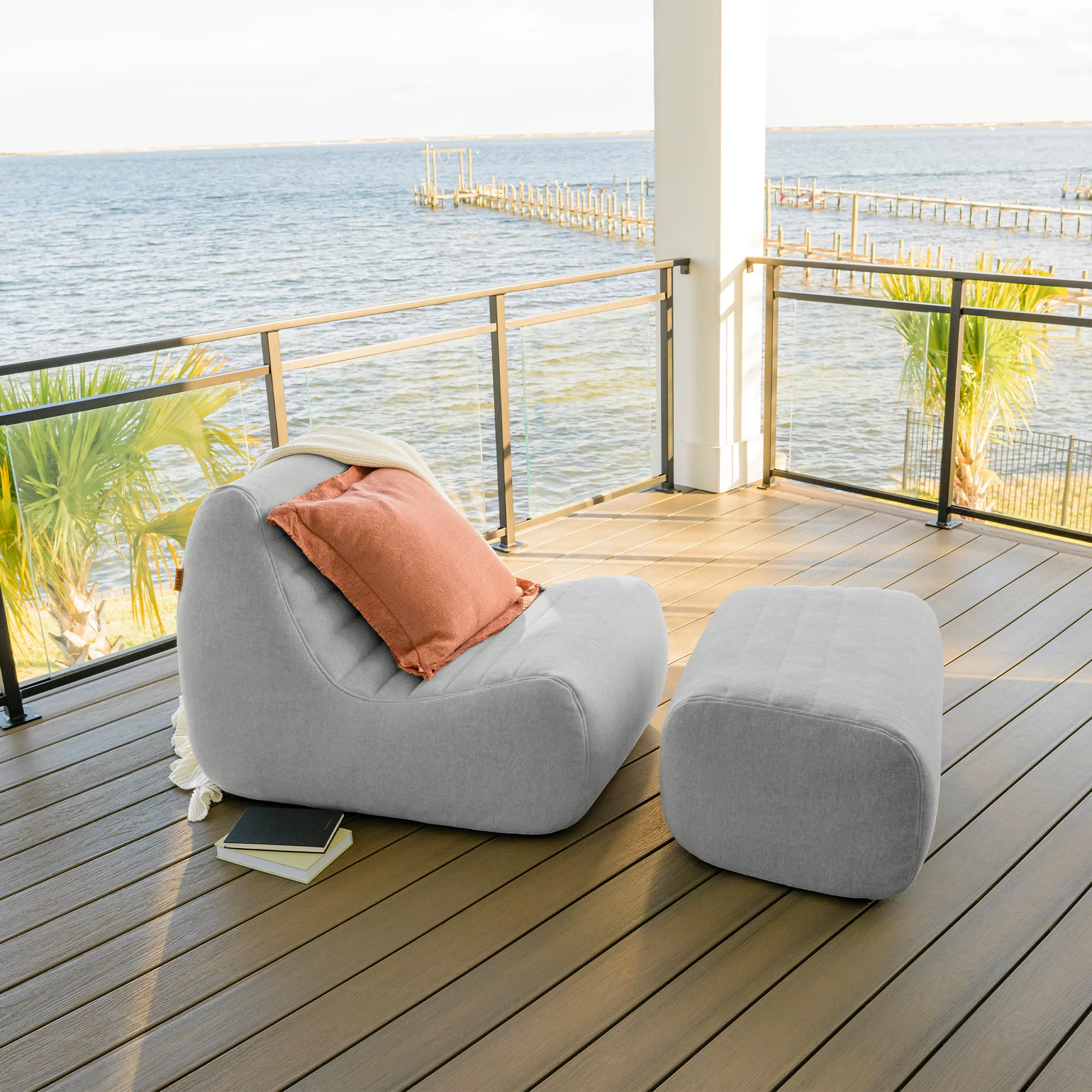 Solvana™ Outdoor Chair and Ottoman Set - Image 46