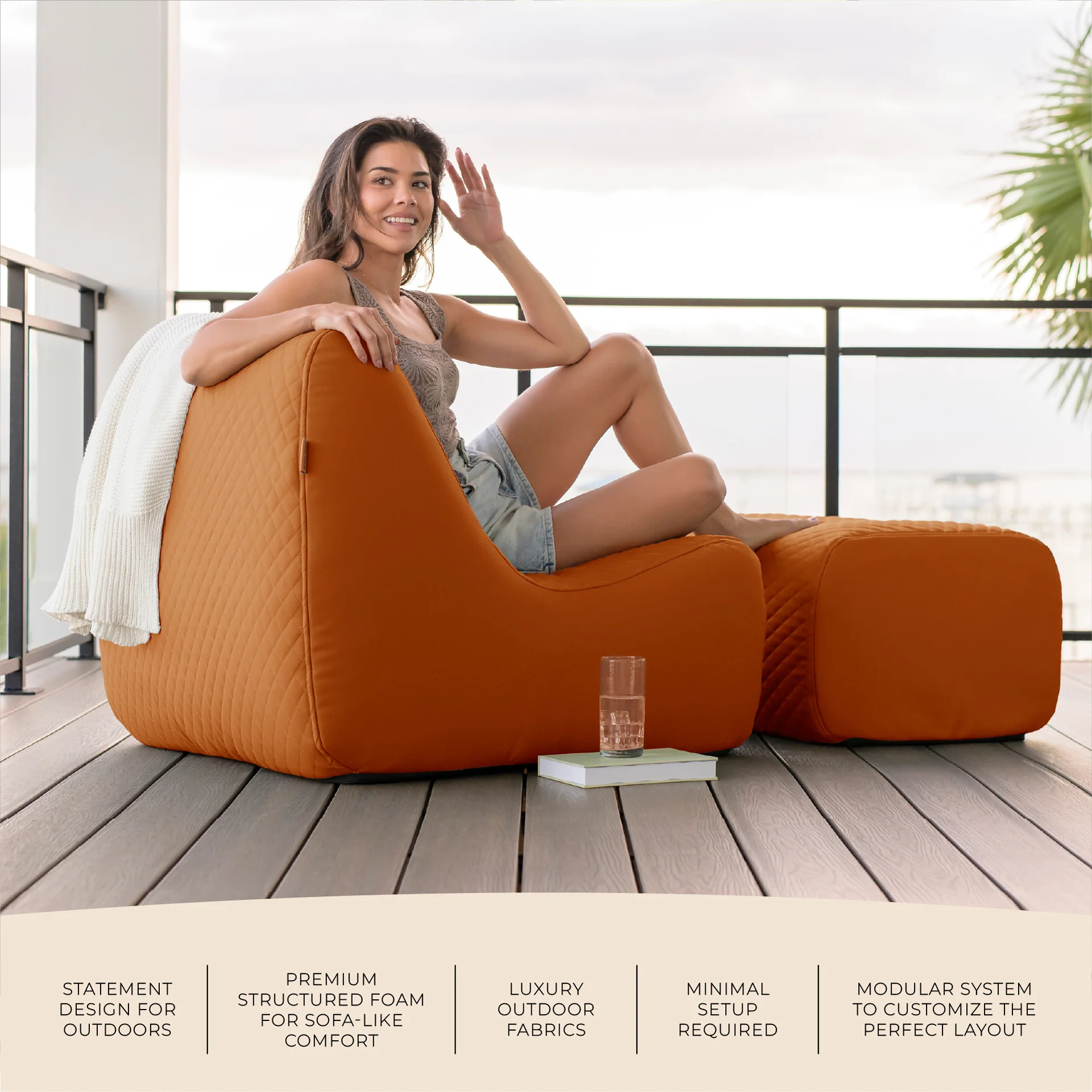 Solvana™ Outdoor Chair and Ottoman Set - Image 52