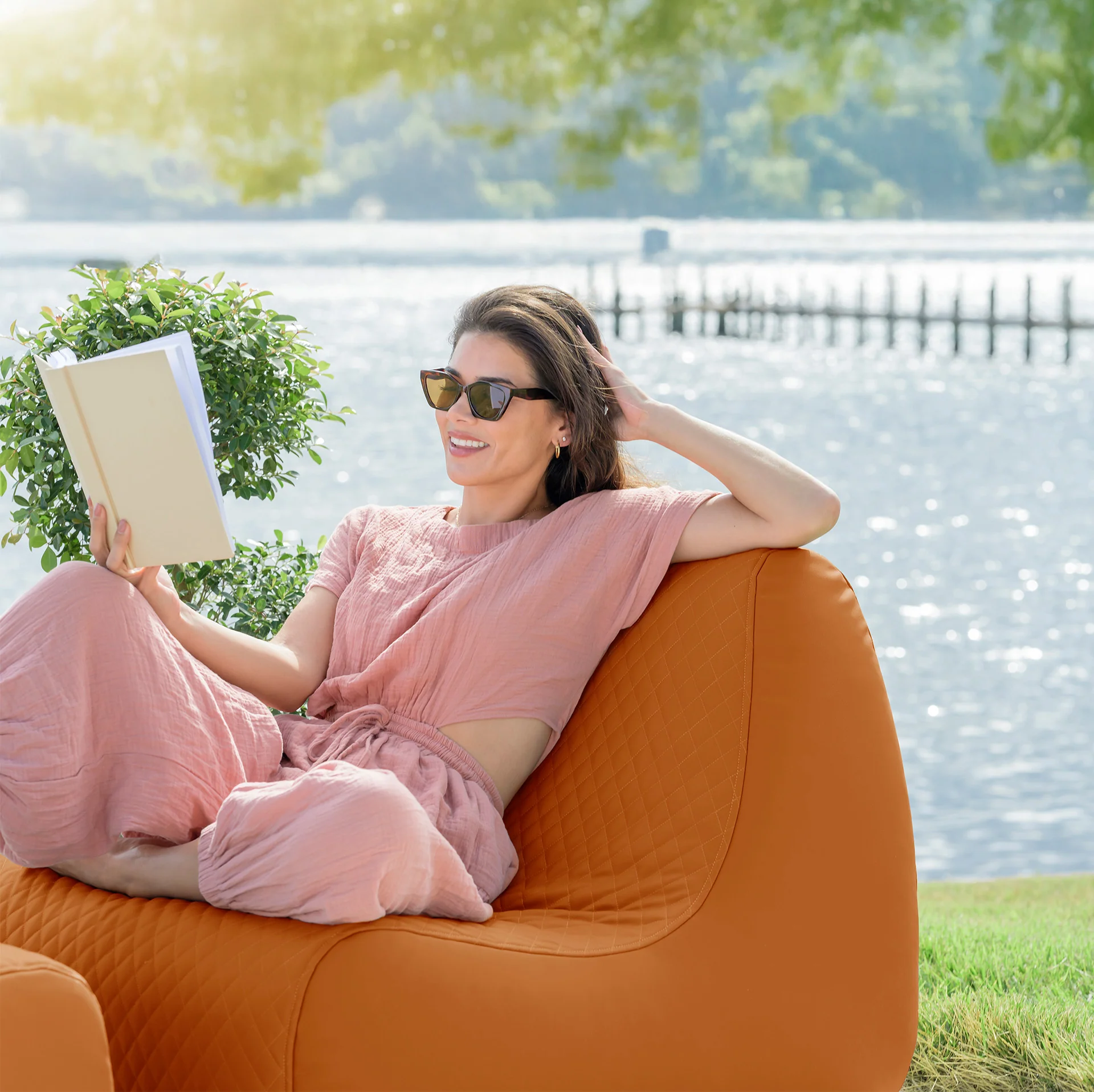 Solvana™ Outdoor Chair and Ottoman Set - Image 62